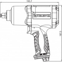AIW1268 Гайковерт пневматический 1/2"DR 7500 об/мин, 680 Nm